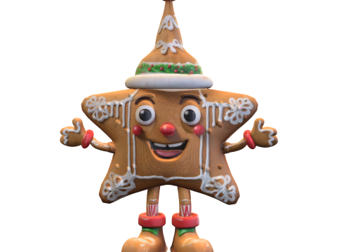 Gingerbread Star 3D Model