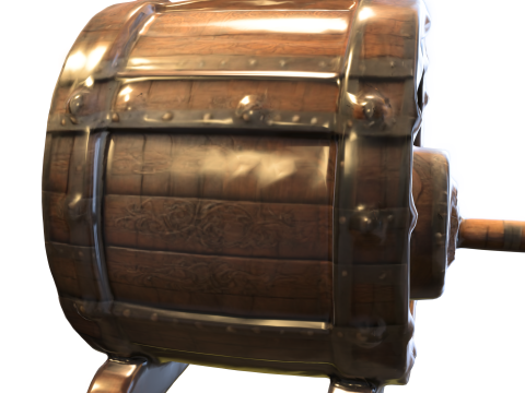 3D Wooden Barrel Asset 3Dモデル