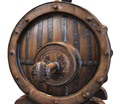 3D Wooden Barrel Asset 3D Model