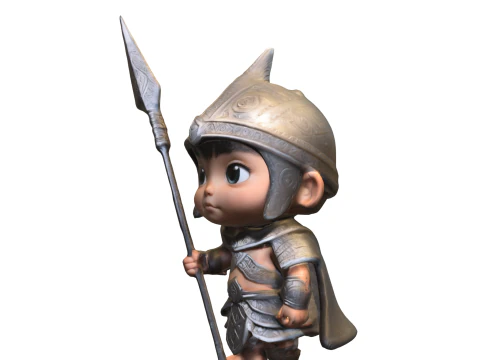 Child Warrior 3D Model