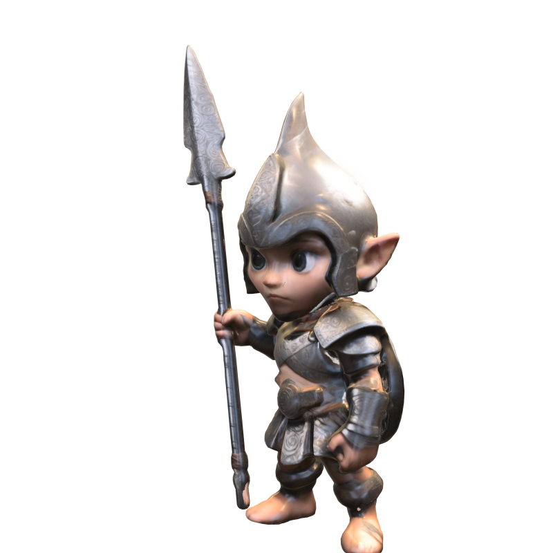 Elf Warrior dungers and dragons 3D Model .c4d .max .obj .3ds .fbx .stl .blend