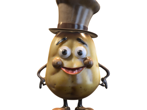 Potato Character for Games and Assets Model 3D