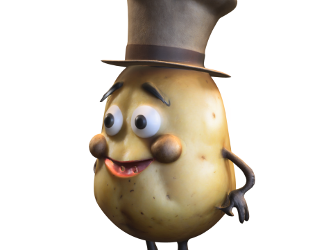 Potato Character for Games and Assets 3D Модель