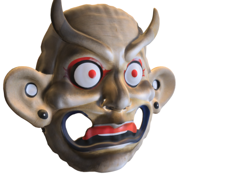 Japonese Mask comic 3D 模型