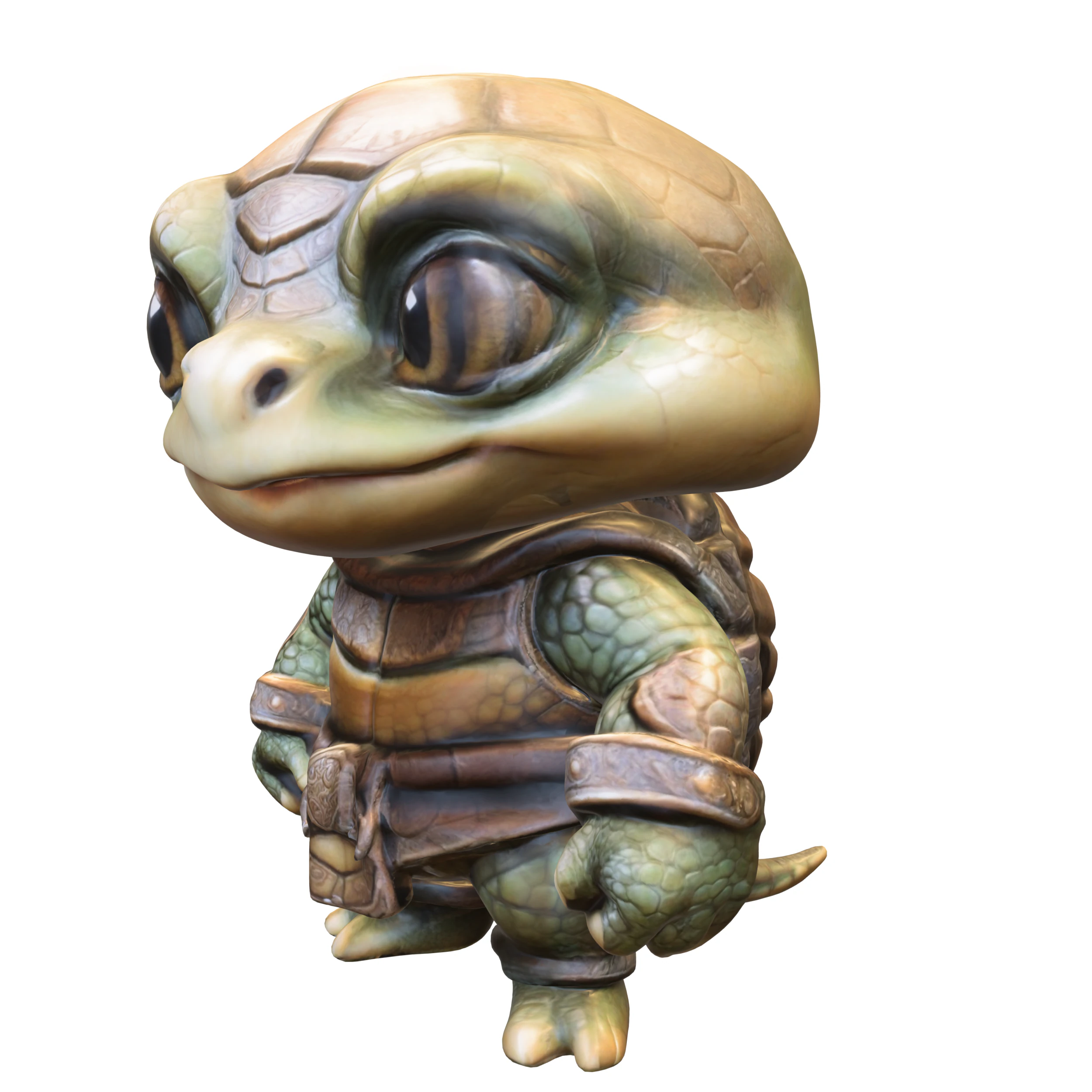 Chibi style turtle 3D Model .c4d .max .obj .3ds .fbx .stl .blend 