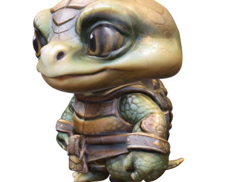 Chibi style turtle 3D Модель