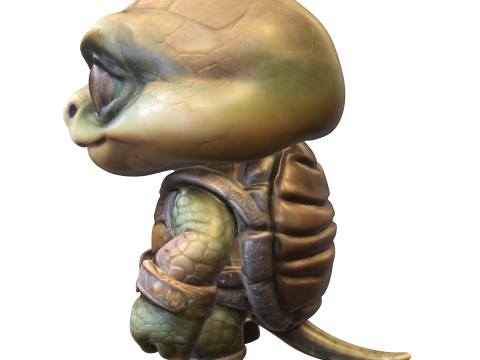 Chibi style turtle 3D Model