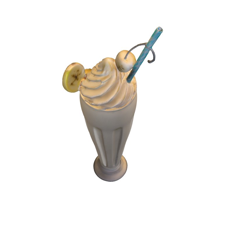 Banana milkshake 3D Model .c4d .max .obj .3ds .fbx .stl .blend