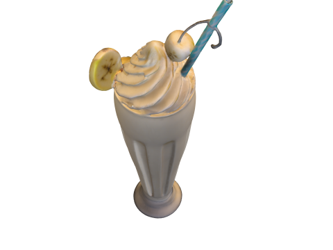 Banana milkshake 3D Model