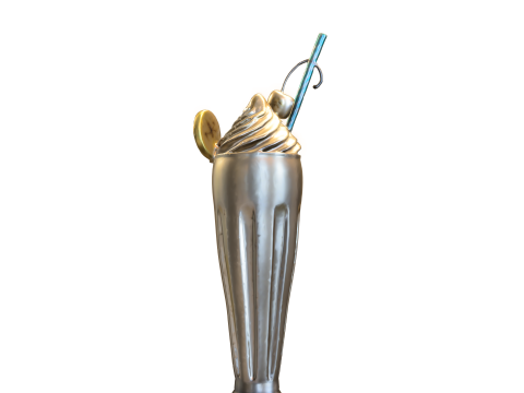 Banana milkshake 3D Model