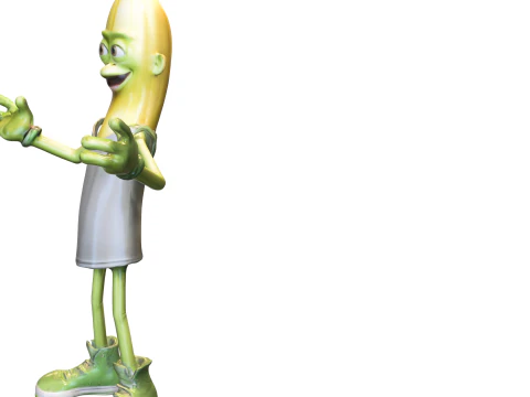 Humanoid banana man 3D Model