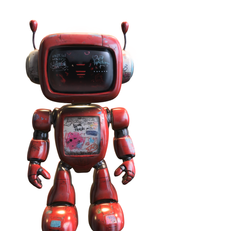 Robot retro 3D Model .c4d .max .obj .3ds .fbx .stl .blend 
