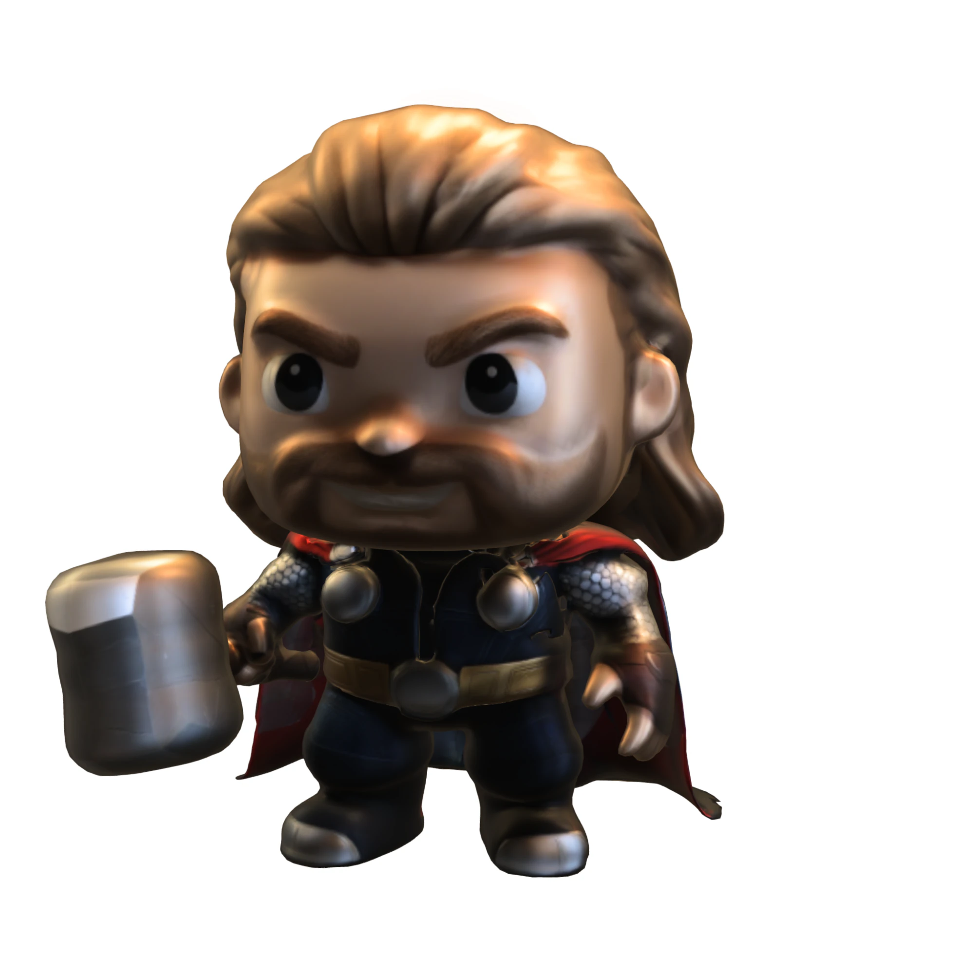 Cartoon plushie thor chibi 3D Model .c4d .max .obj .3ds .fbx .stl .blend 