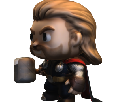 Cartoon plushie thor chibi 3D Model