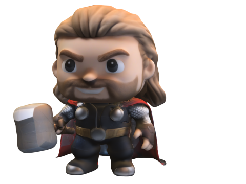 Cartoon plushie thor chibi 3D Model
