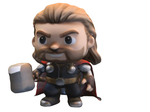 Cartoon plushie thor chibi 3D Model