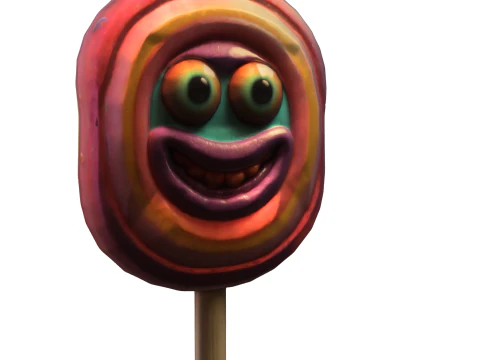 Smiling Popsicle 3D Model