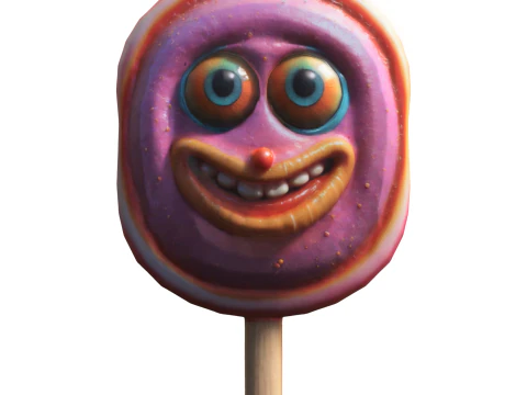 Smiling Popsicle 3D Model