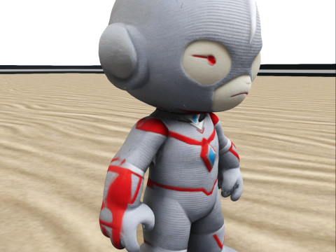 Chibi Sci-Fi Hero Stylized 3D Character 3D Model