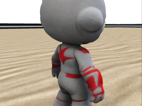 Chibi Sci-Fi Hero Stylized 3D Character 3D Model