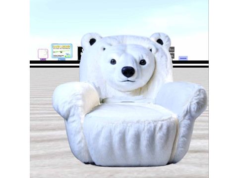 Polar Bear Throne Chair Model 3D