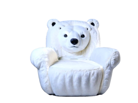 Polar Bear Throne Chair 3D Model