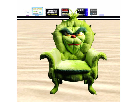 Grinch-Inspired Armchair 3D Model