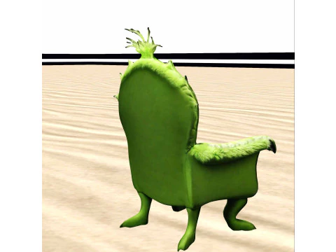 Grinch-Inspired Armchair 3D Model