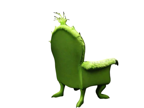 Grinch-Inspired Armchair 3D Model