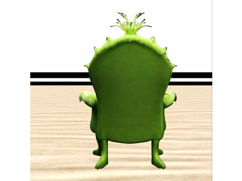 Grinch-Inspired Armchair 3D Model