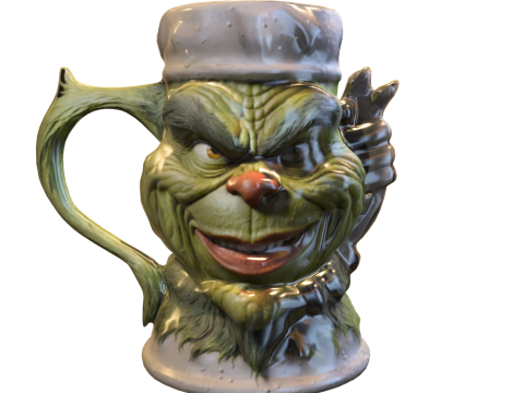 Grinch Inspired 3D Mug 3D मॉडल