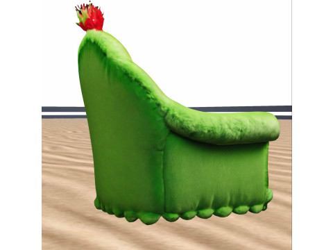 Grinch Inspired Plush Armchair Modelo 3D