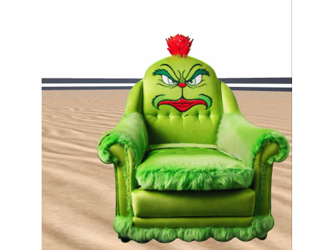 Grinch Inspired Plush Armchair Modelo 3D