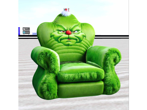 Grinch Themed Cozy Armchair 3Dモデル