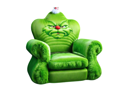 Grinch Themed Cozy Armchair 3D 모델