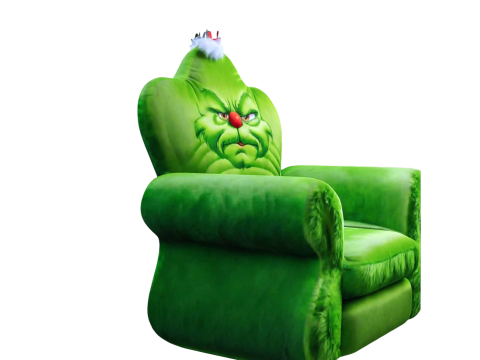 Grinch Themed Cozy Armchair 3D 모델