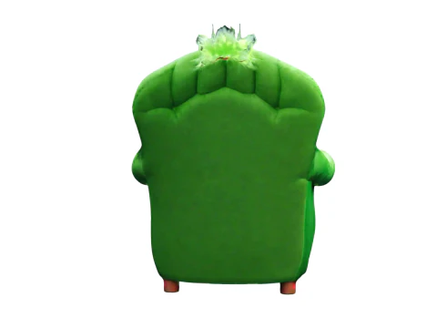 Grinch Face Plush Armchair 3D Model