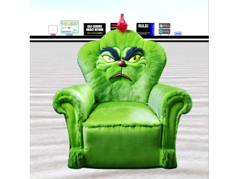 क्रोधी हरा सिंहासन 3D मॉडल