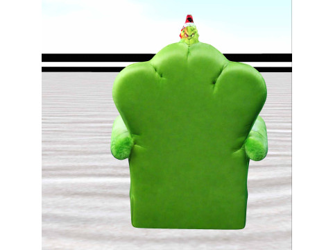 Grumpy Green Throne Modelo 3D