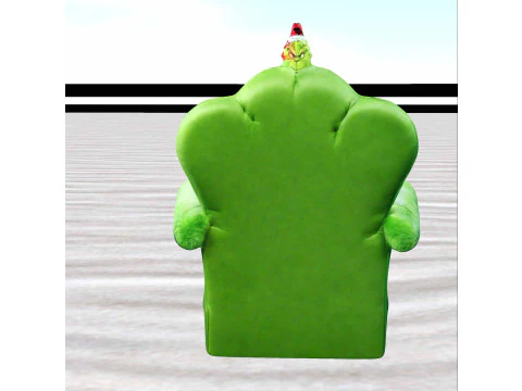 Grumpy Green Throne 3D Model