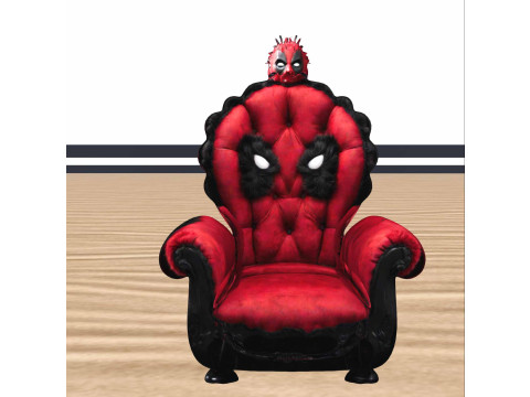 Deadpool Inspired Throne Modelo 3D