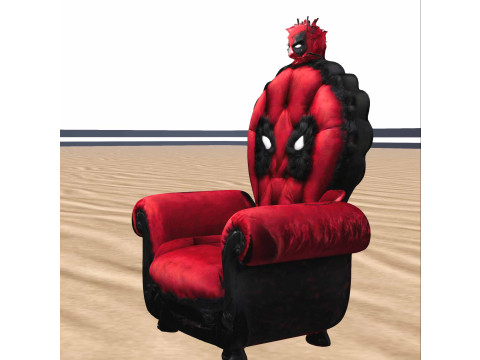 Deadpool Inspired Throne Modèle 3D