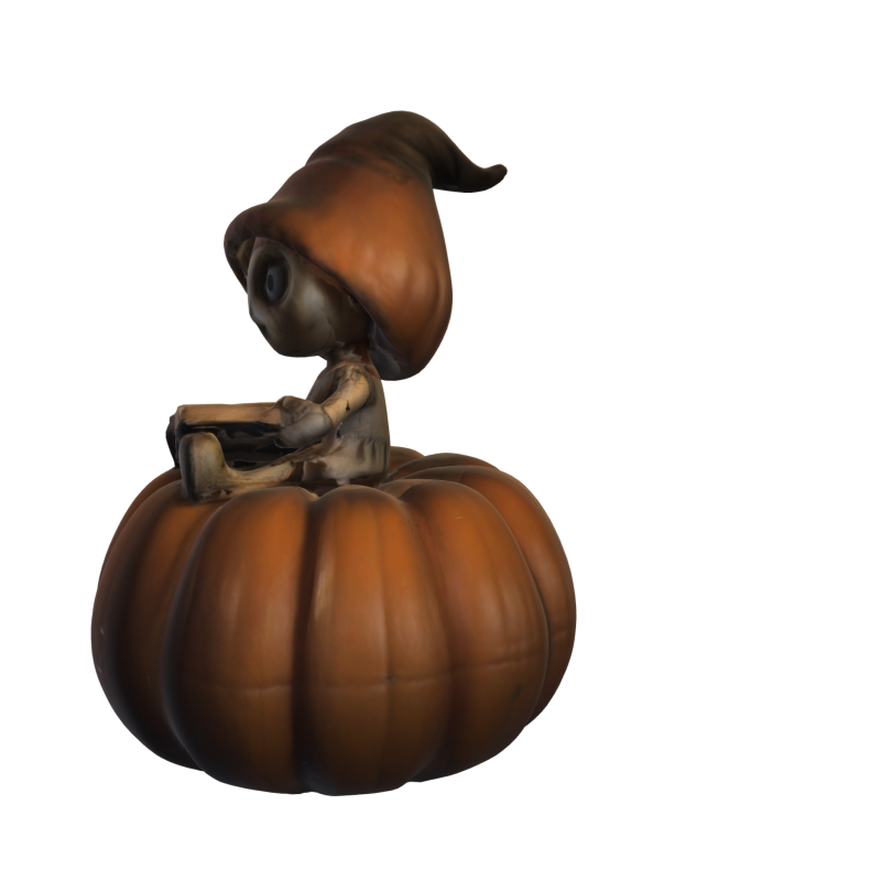 Haunted Pumpkin Doll Spooky Halloween Model 3D .c4d .max .obj .3ds .fbx .stl .blend