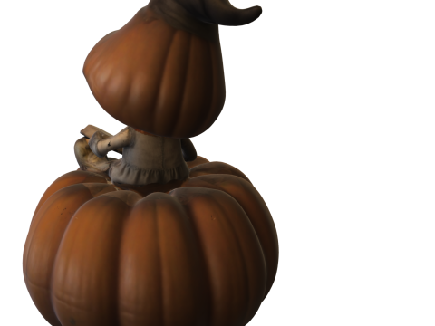Haunted Pumpkin Doll Spooky Halloween Model 3D