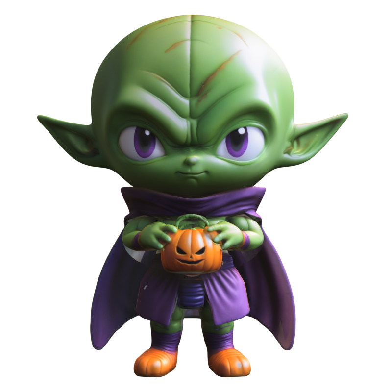 Chibi Alien Trick-or-Treater Cute Halloween Modello 3D .c4d .max .obj .3ds .fbx .stl .blend