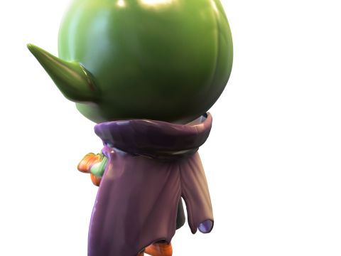 Chibi Alien Trick-or-Treater Cute Halloween Modello 3D