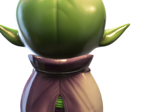 Chibi Alien Trick-or-Treater Cute Halloween Modello 3D