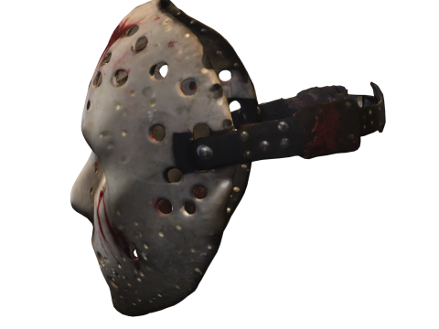 Horror Hockey Mask Bloodstained 3D Model