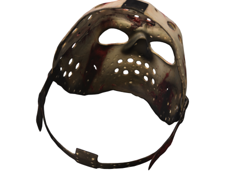 Horror Hockey Mask Bloodstained 3D Model