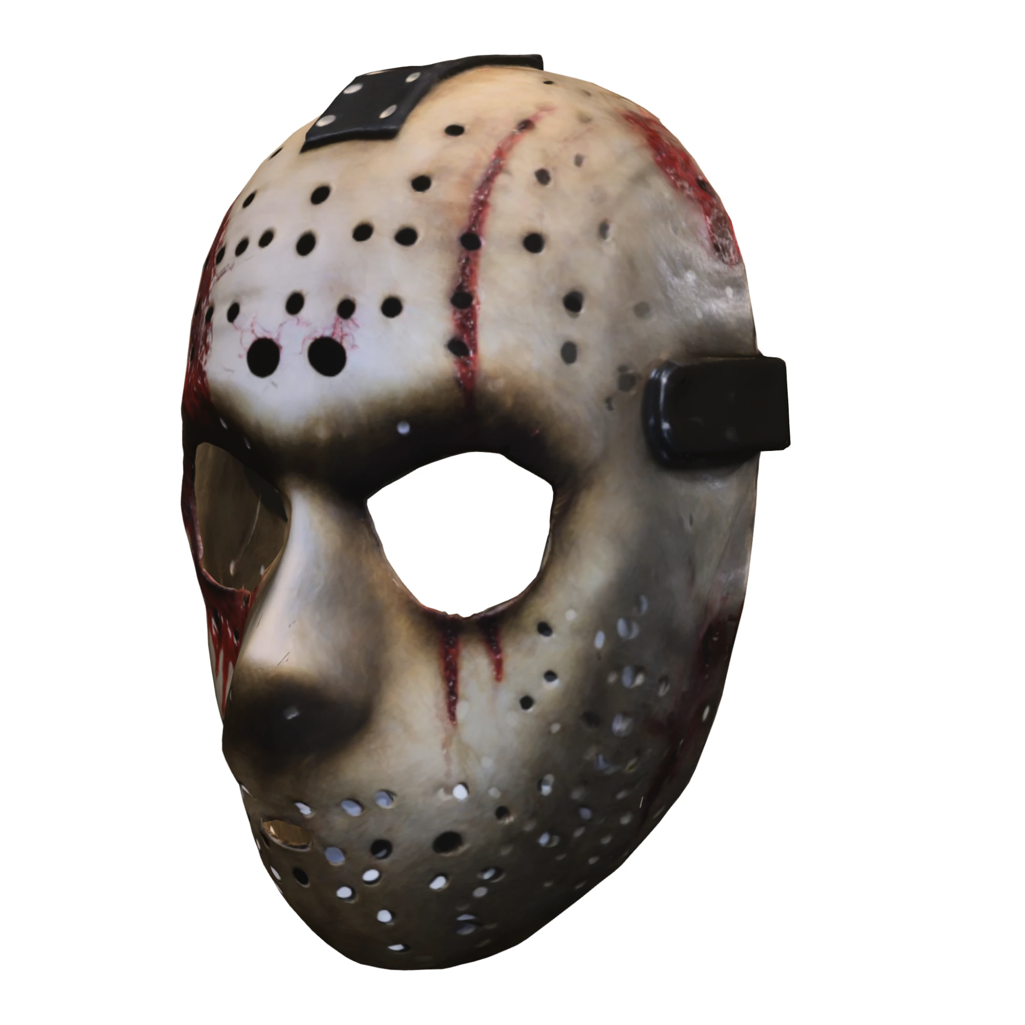 Bloody Hockey Mask 3D Model .c4d .max .obj .3ds .fbx .stl .blend 